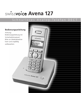 Bedienungsanleitung Swissvoice Avena 127 Schnurlose telefon