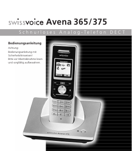 Bedienungsanleitung Swissvoice Avena 375 Schnurlose telefon