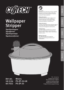 Manual Cotech PS-ZP-20 Wallpaper Steamer