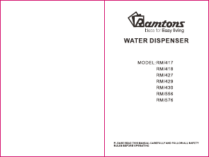 Manual Ramtons RM/427 Water Dispenser