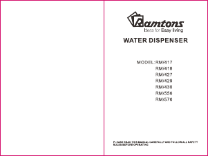 Manual Ramtons RM/576 Water Dispenser