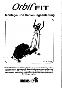 Bedienungsanleitung Bremshey Orbit Fit (4182a) Crosstrainer