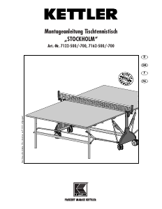 Manual Kettler Stockholm Table Tennis Table