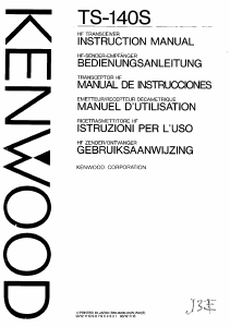 Mode d’emploi Kenwood TS-140S Émetteur-récepteur