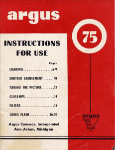 Manual Argus 75 Camera