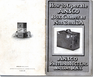 Manual Ansco 2A Camera