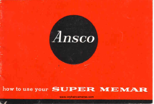 Handleiding Ansco Super Memar Camera
