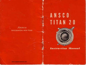 Manual Ansco Titan 20 Camera