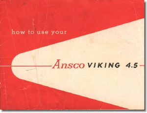 Manual Ansco Viking 4.5 Camera