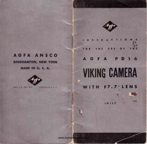 Handleiding Agfa PD16 Viking Camera