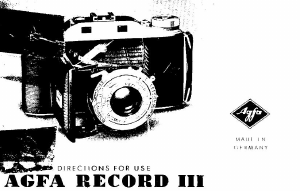 Handleiding Agfa Record III Camera