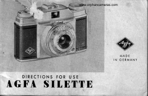 Handleiding Agfa Silette Camera