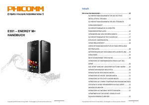 Bedienungsanleitung Phicomm E551 Energy M+ Handy