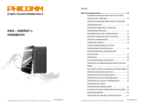 Bedienungsanleitung Phicomm E653 Energy L Handy