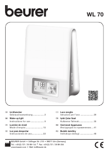 Instrukcja Beurer WL 70 Wake-up light