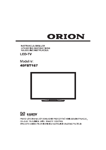 Instrukcja Orion TV40FBT167 Telewizor LCD