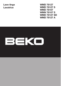 Mode d’emploi BEKO WMD 78127 SD Lave-linge
