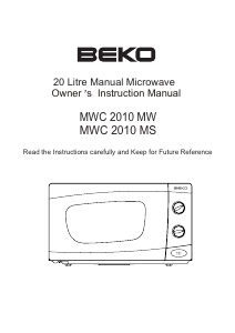 Manual BEKO MWC 2010 MW Microwave