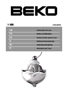 Manual de uso BEKO CNA 28200 Frigorífico combinado