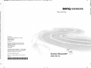 Priručnik BenQ-Siemens HHB-710 Naglavna slušalica sa mikrofonom