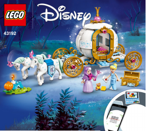 Manuál Lego set 43192 Disney Princess Popelka a královský kočár