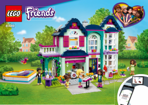 Vadovas Lego set 41449 Friends Andrea šeimos namas