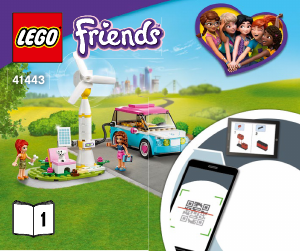 Használati útmutató Lego set 41443 Friends Olivia elektromos autója