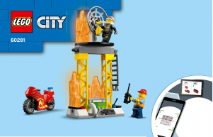 Manual Lego set 60281 City Helicóptero de Resgate dos Bombeiros