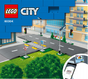 Rokasgrāmata Lego set 60304 City Ceļa plāksnes