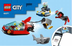 Návod Lego set 60277 City Policajná hliadková loď