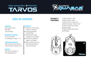 Manual de uso Gaming Quasar Tarvos Ratón