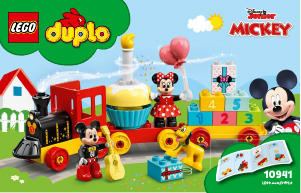 Mode d’emploi Lego set 10941 Duplo Le train d'anniversaire de Mickey et Minnie