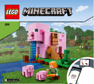 Bedienungsanleitung Lego set 21170 Minecraft Das Schweinehaus