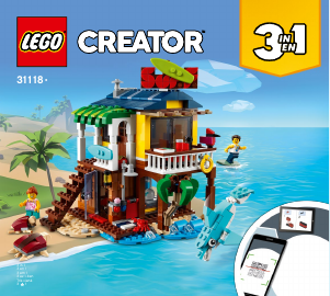 Manual Lego set 31118 Creator Surfer beach house