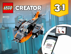 Manual Lego set 31111 Creator Ciberdrone