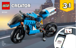 Bruksanvisning Lego set 31114 Creator Supermotorsykkel