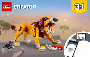 Manuál Lego set 31112 Creator Divoký lev