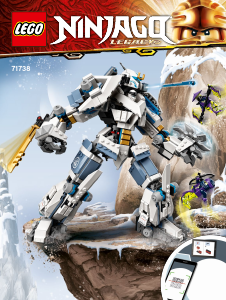 Manuale Lego set 71738 Ninjago Mech Titano da battaglia di Zane