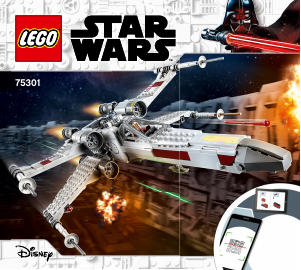 Bruksanvisning Lego set 75301 Star Wars Luke Skywalker’s X-Wing Fighter