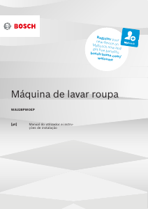 Manual Bosch WAU28PWOEP Máquina de lavar roupa