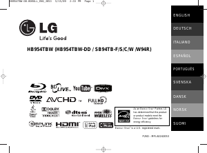 Handleiding LG HB954TBW Home cinema set