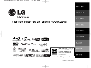 Bruksanvisning LG HB954TBW Hembiopaket