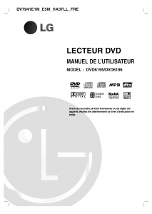 Mode d’emploi LG DVD6196 Lecteur DVD