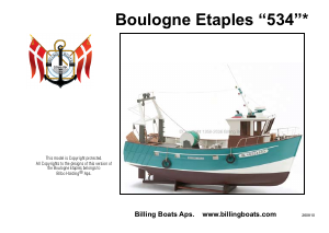 Brugsanvisning Billing Boats set BB534 Boatkits Boulogne etaples