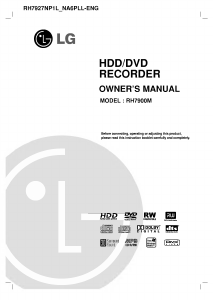 Manual LG RH7900M DVD Player