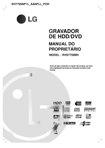 Manual LG RHS7750MH Leitor de DVD