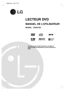 Manual de uso LG DVD5183 Reproductor DVD
