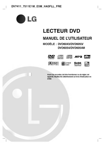 Mode d’emploi LG DVD6043 Lecteur DVD