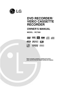 Manual LG RC7300 DVD-Video Combination