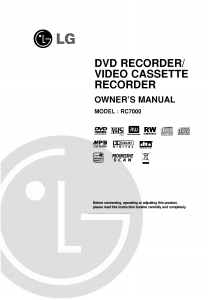 Handleiding LG RC7000 DVD-Video combinatie